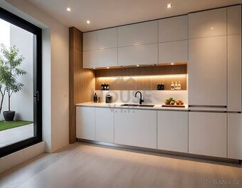 Prodej bytu 3+kk 72,69 m² se zahradou 56,33 m², Praha - Újez