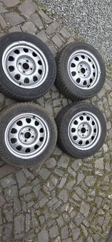 Prodám plechové zimní kola 185/60 r14 4x100 6j et45 6-7mm