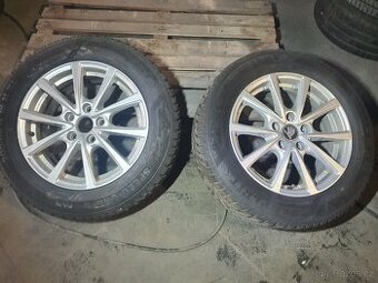Alukola 16 VW/Škoda+pneu Semperit zimní zánovní - pouze 2ks