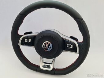 VOLANT VOLKSWAGEN R RLINE kožený ČERVENÉ PREŠÍVANIE