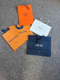 Papírové  tašky nové Dior , LV ,Prada, Hermes - 1