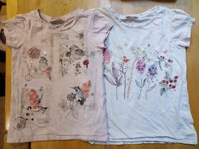 dvě trička, vel 122