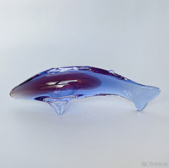 Plastika Ryba D 27 cm, hutní sklo, M. Janků ŽBS