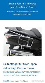 Givi monokey,Fehling 7811 pro Honda SW-T400 SW-T600