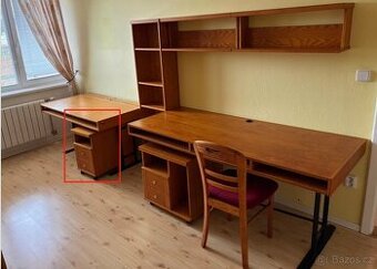 Šuplíky z masivu k psacímu stolu 36,5x56 cm