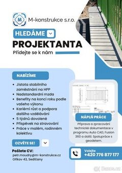 Projektant pro kovové konstrukce, ploty, aj