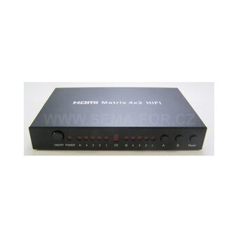 HDMI HIFI matrix 4 výstupy na 2 vstupy
