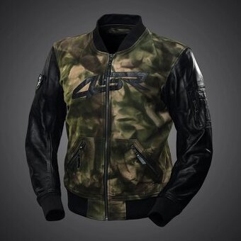 koženo textilní moto bunda Bomber Camo Vel. 36 PC 7900,-