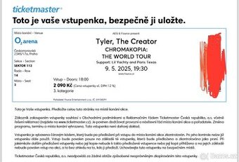 TYLER THE CREATOR PRAHA 1x SEKTOR 113