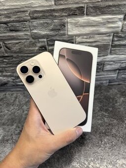 Nový iPhone 16 Pro 512GB Pouštní Titan, baterie 100%, DPH