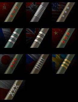 World of Tanks účet, ZNAKY NA DĚLE-MARKY