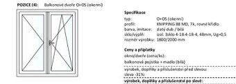 Prodám balkonové dvere