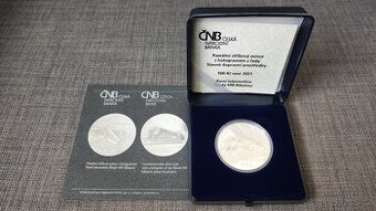 Stříbrná 500 Kč mince ČNB - Lokomotiva ALBATROS proof