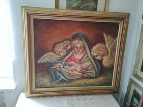 Obraz Panna Marie a Ježíš Karel Trapl 1975
