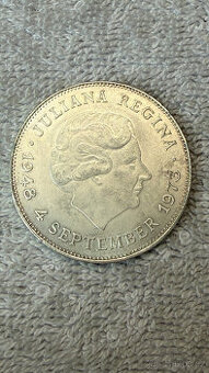 Stříbrná mince Nizozemsko – 10 Gulden 1973 (Královna Juliana