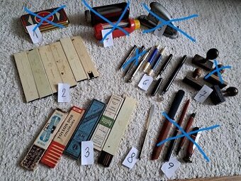 psací potřeby z I. republiky + retro