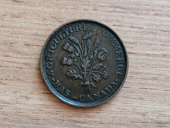1 Sou 1835-1838 Bas Canada mince kolonie Dolní Kanada token