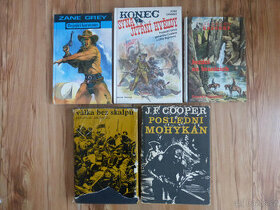 Dobrodružné knihy - Grey, Moravec, Cooper...