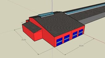 Sklad - Hala montovaná 135x 18 DEMONTOVANÁ