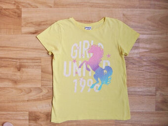 Tričko / triko třpytkové jednorožec zn. Takko v. 134-140