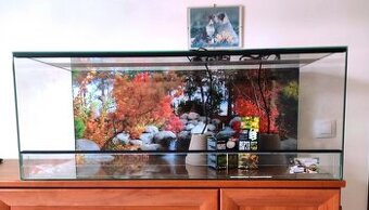 LVybavené terárium 100x40x40cm nové ,síla skla 5mm, polyuret