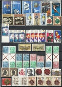Známky NDR, zbierka, dvojpásky, bloky