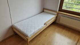 Dětská postel IKEA (70x160 cm) + pěnová matrace - 1
