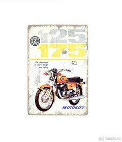 cedule plech - motocykl ČZ 125-175: Motokov (dobová reklama)