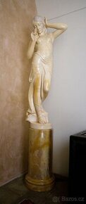 Mramorová socha mladé dívky výška 179,5cm - 1