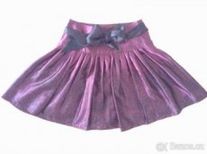 Nabíraná fialová sukně Orsay s mašlí XS