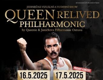 QUEEN RELIVED PHILHARMONIC 17. 5. 2025 O2 3 lístky