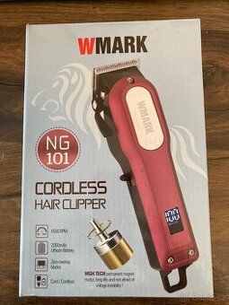 Zastřihávač vlasů a vousů WMARK NG 101 červený