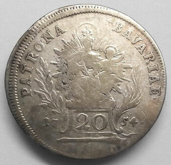 Stříbrná mince r. 1754 Maxmilián III. Josef