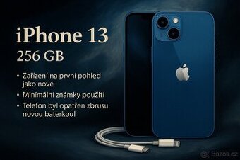 iPhone 13 256 GB – Modrý jako nový