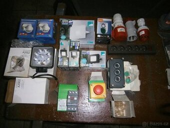 elektro materiál led,stykač,atd.