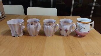 hrnky z růžového porcelánu
