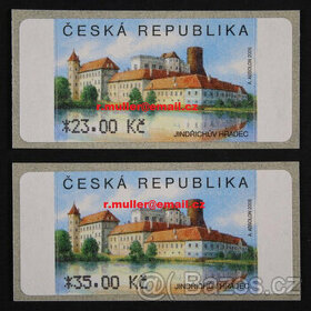 AU 3/3- Automatové známky- Jindřichův Hradec (23-35 Kč)