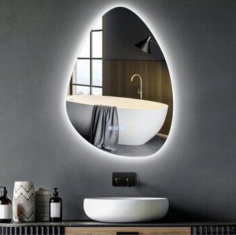 Koupelnová zrcadla s LED světlem, 60 x 70 cm