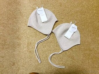 Dětská čepice z prémiové merino vlny, Lindex; dvojčata