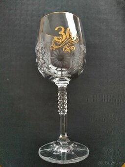 sklenička broušená - výročí 30
