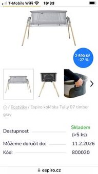 Postýlka, skládací cestovní