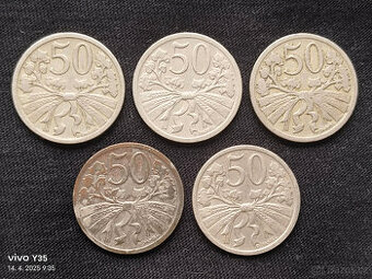 5x 50 hal 1921, 22, 24, 27R, 31