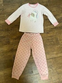 Holčičí chundelaté pyžamo s jednorožcem C&A, vel. 116 cm - 1