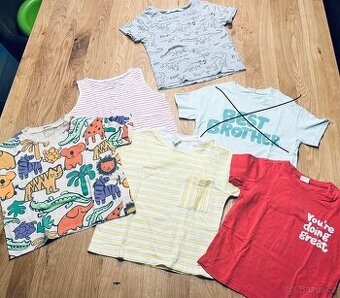 Set tricek H&M a Lindex - velikost 86 a 92