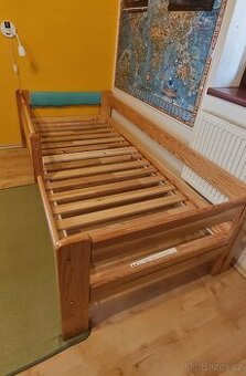 Dřevěná postel 90x200
