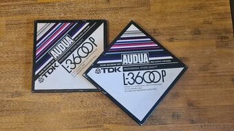 Dvě TDK L-3600P mgf pásky 1100m, 26cm Revox plast. cívka - 1