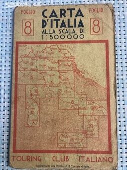 Historická motoristická mapa-Touring club Italiano