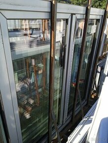 Dvojdílné okno, barva: grey aluminium. poz.132