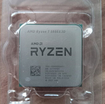 Ryzen 7 5800X3D, 8C/16T, TDP 105W, bez chladice