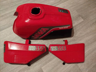 Jawa 350 TS - nádrž+bočnice a další díly